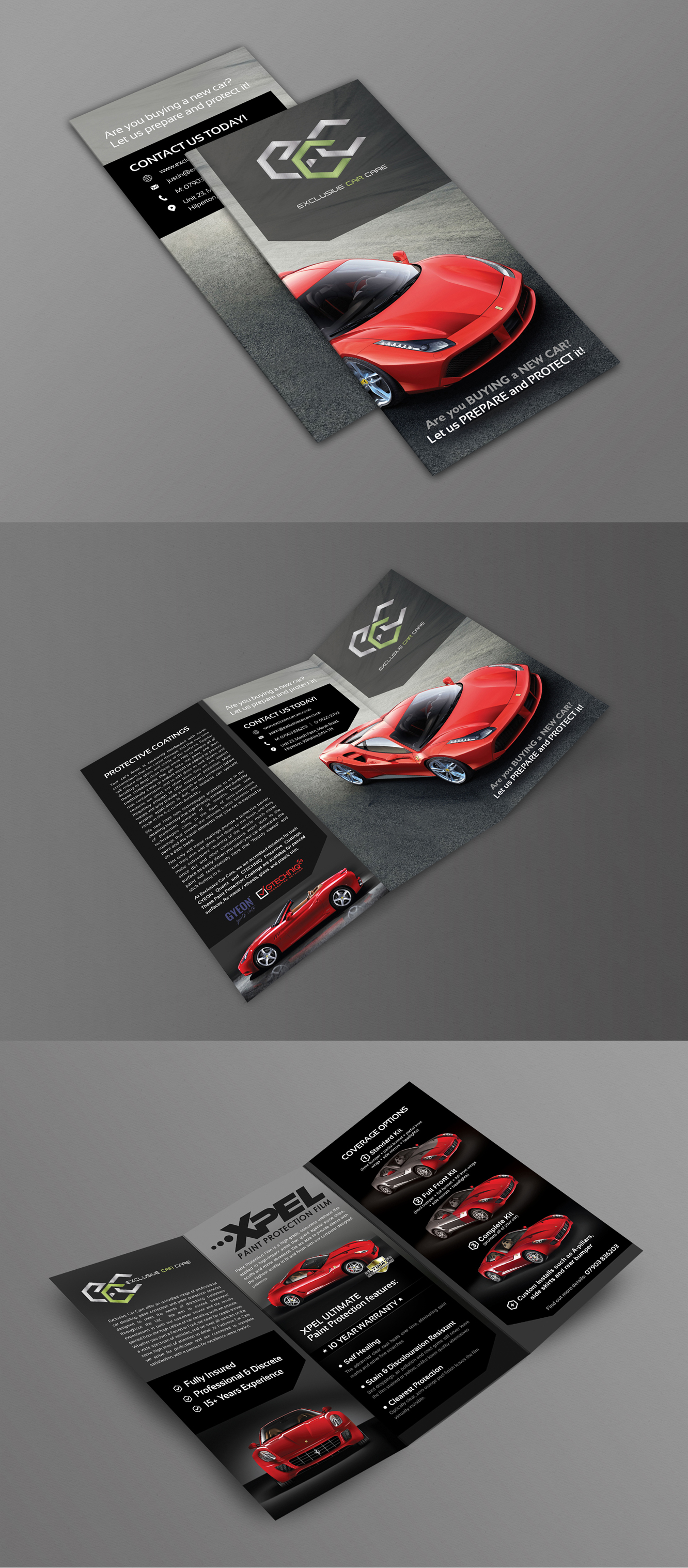 Exclusive Car Care | Tri-fold Brochure