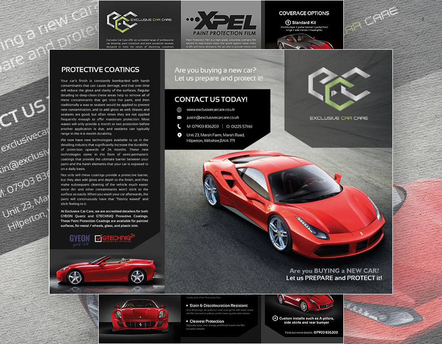 Exclusive Car Care | Tri-fold Brochure
