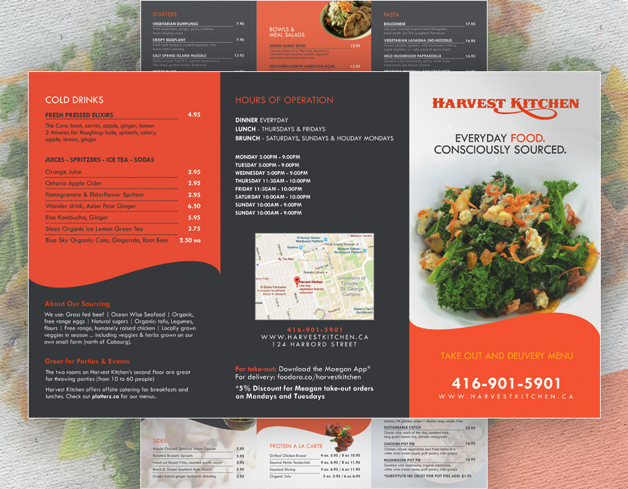Harvest Kitchen | Tri-fold Brochure Design