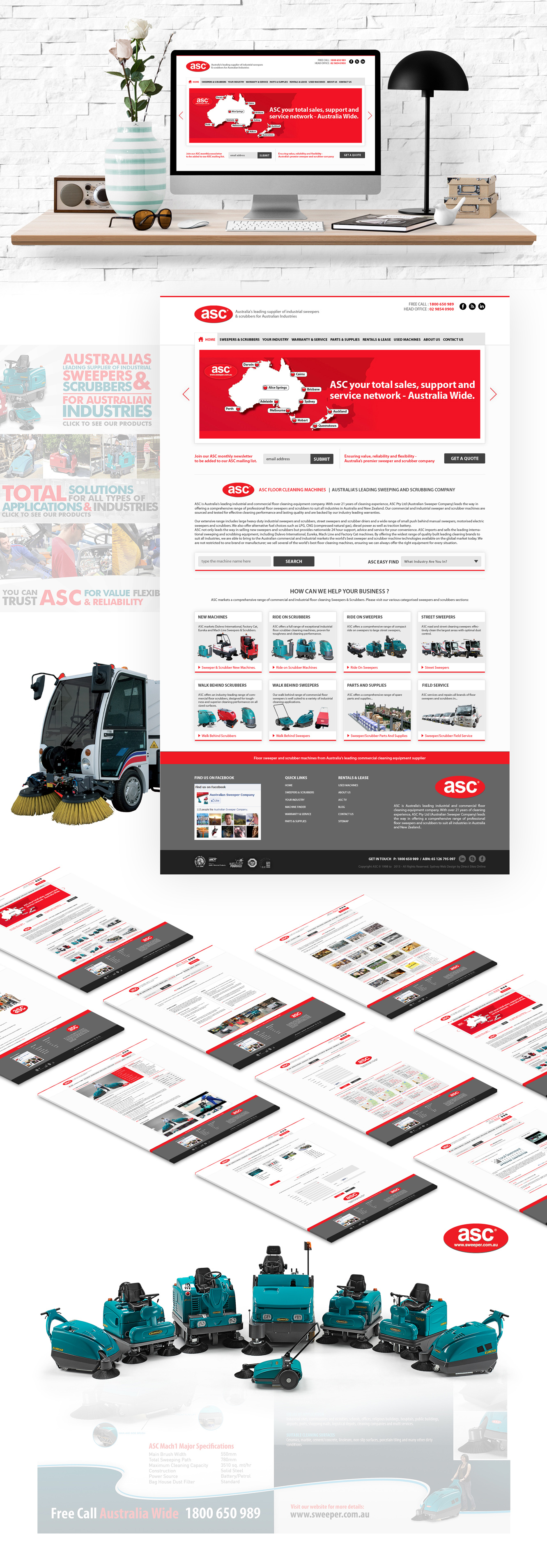 ASC - | Australia's leading supplier of industrial sweepers & scrubbers for Australian industries | Website Design | Flyer Design | Poster Design | Micorsites | Product/Catalog Brochure Design