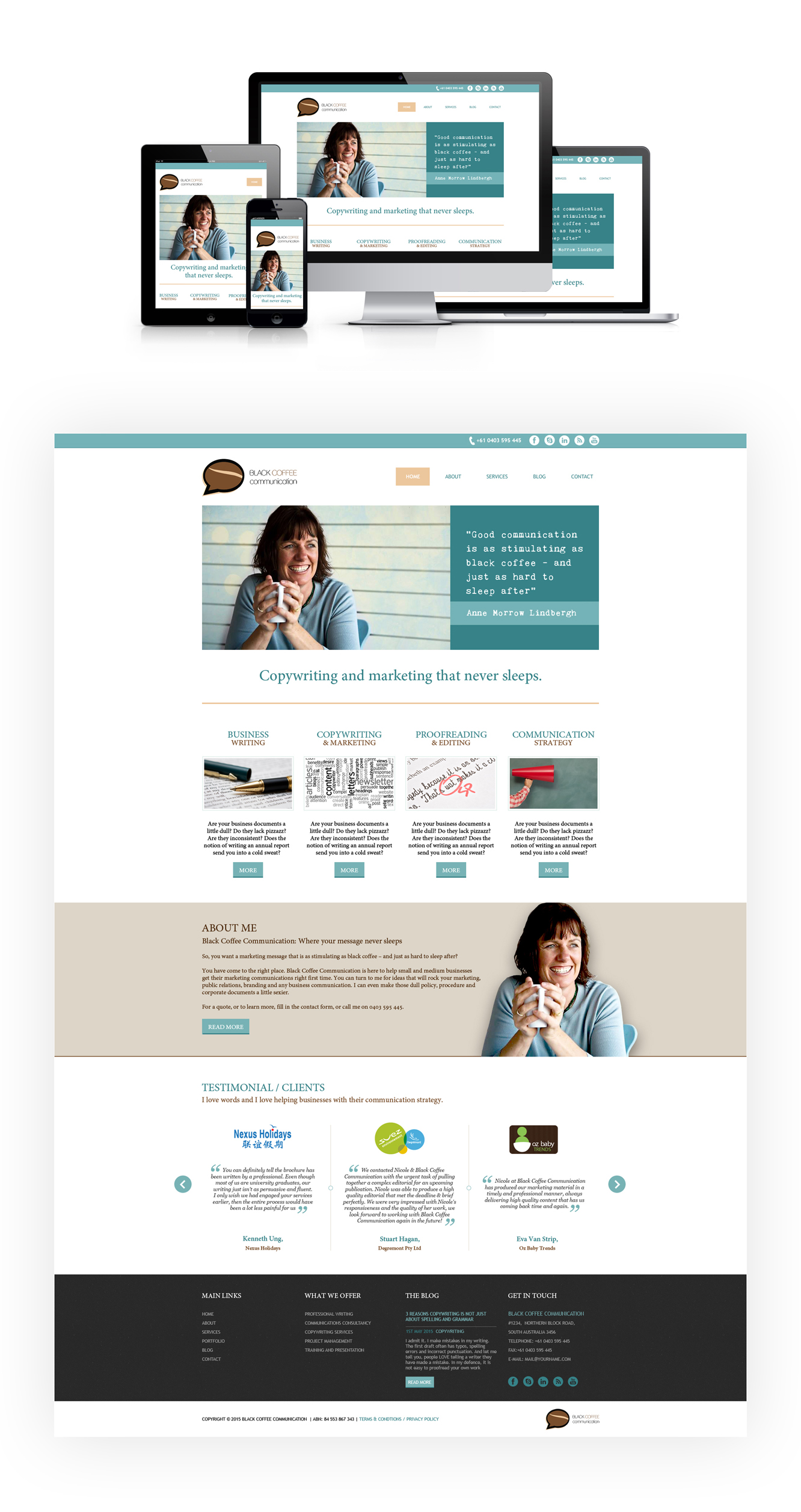 Black Coffee Communication | Website Design