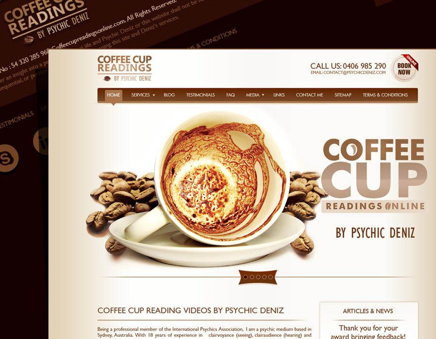 CoffeeCup Readings | Website Design | Social Media | Mobile App Design