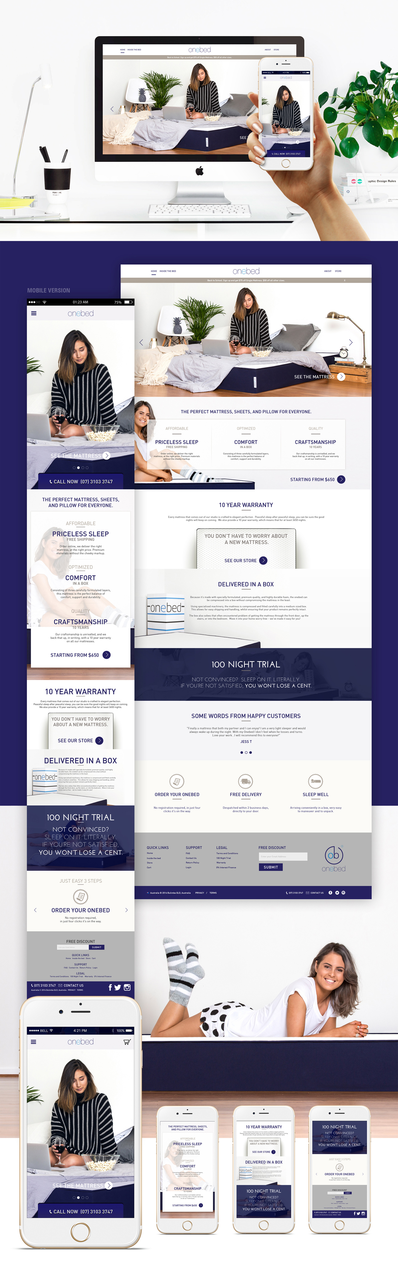 One Bed | Website | Mobile Design