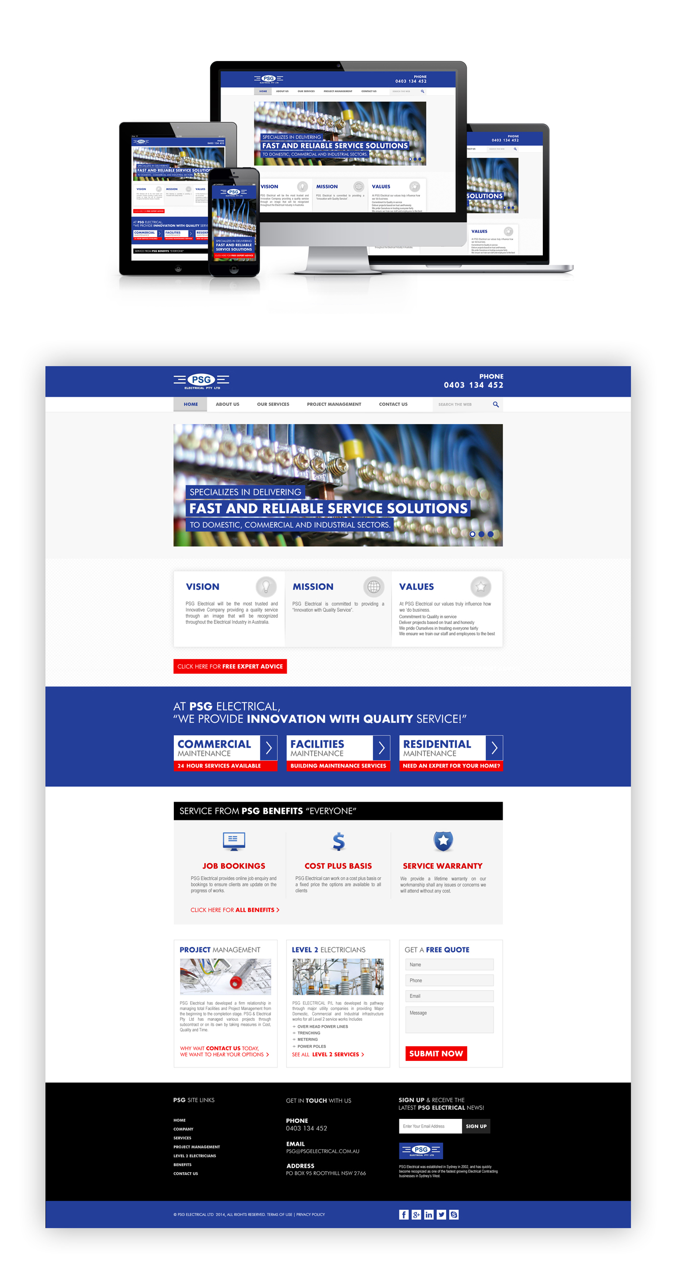 PSG Electricals | Website Design
