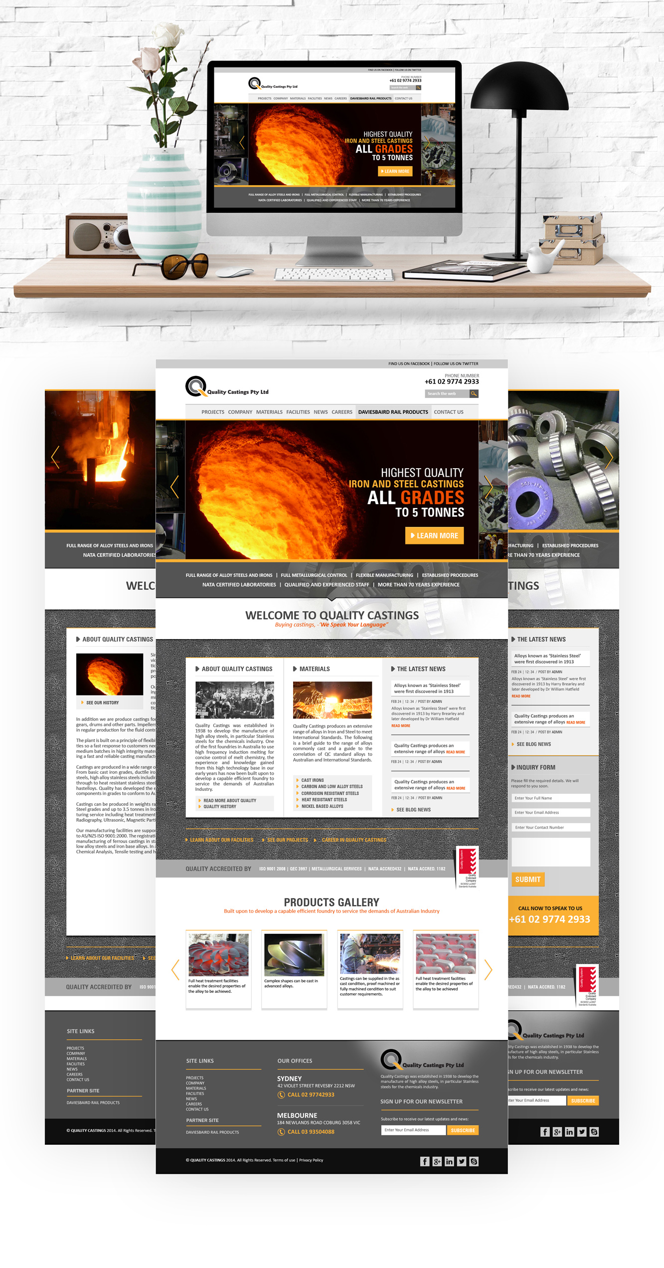 Quality Castings Ltd | Website Design