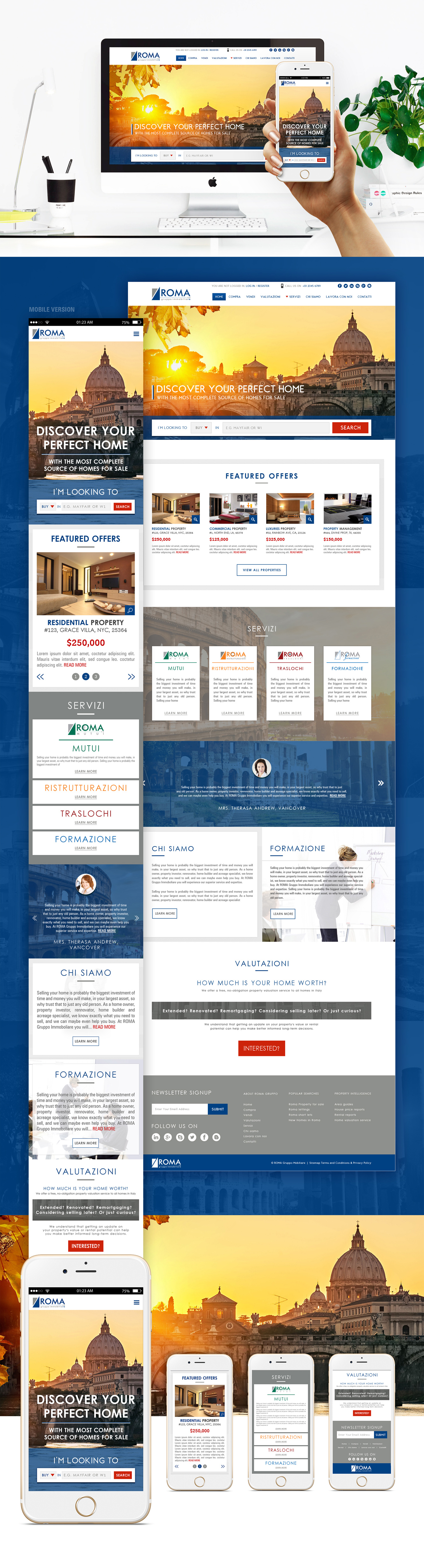 Roma | Website | Mobile Design
